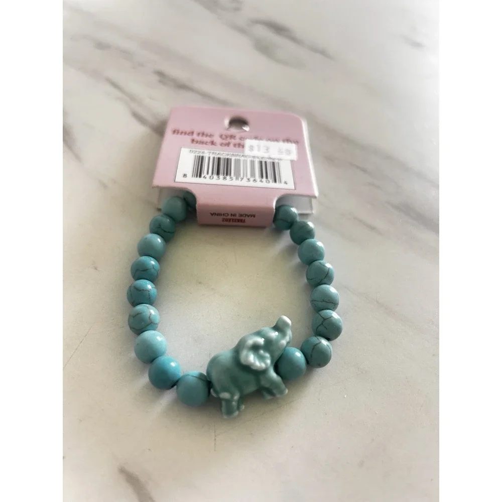 Simply Southern Conserve & Protect Tracking Elephant Turquoise Marble #10